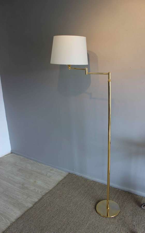 Mid century adjustable swing arm  floor lamp