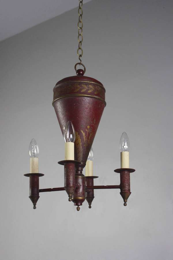 Painted Chinoiserie style French student lantern