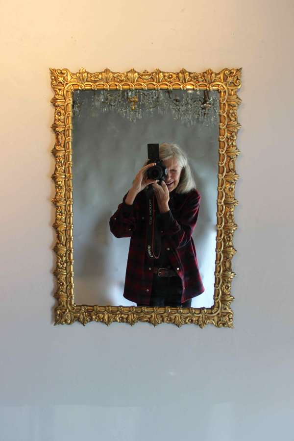 French flat to the wall gilt mirror