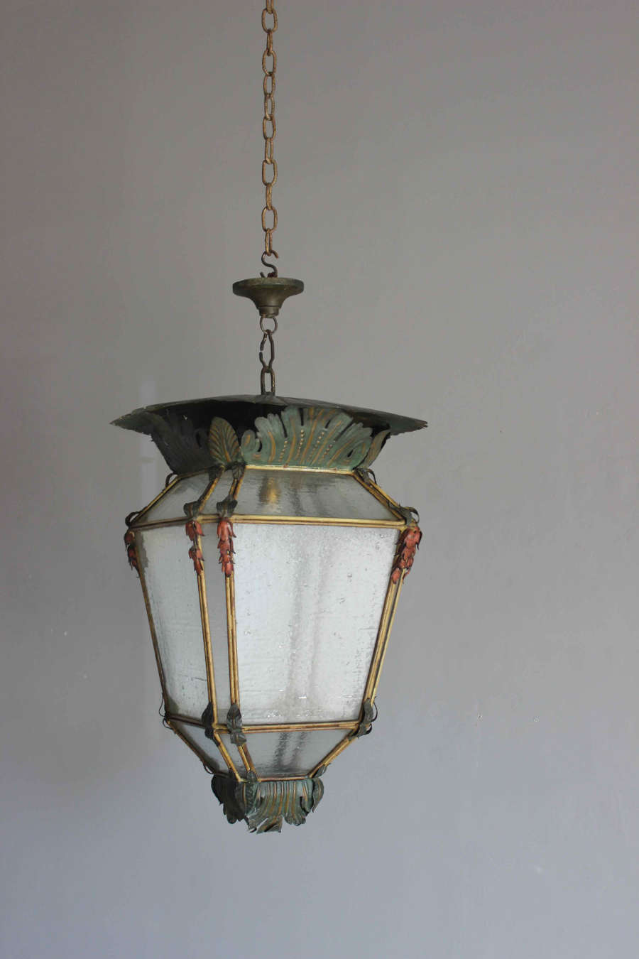 Large scale exceptional  Italian canopied lantern