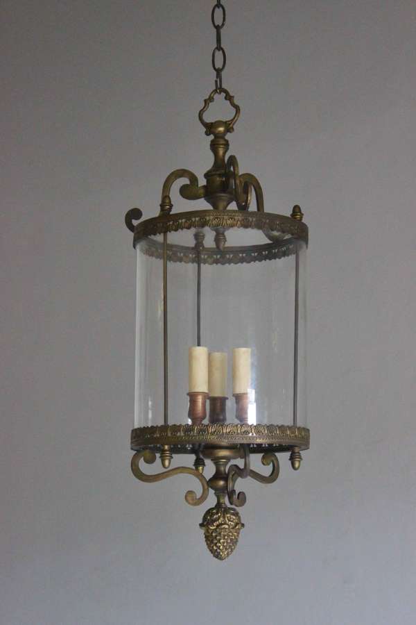 19th C bronze decorative hall lantern