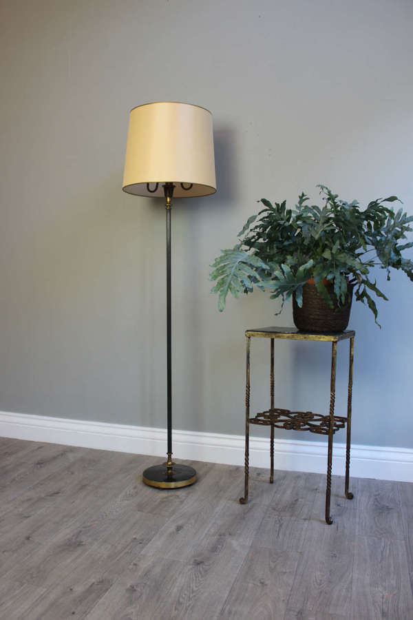 Deco inspired French floor lamp with custom shade
