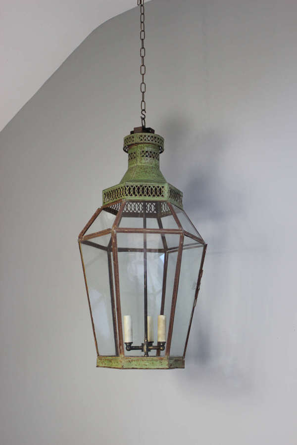 Elegant slim framed  tapered  hall lantern