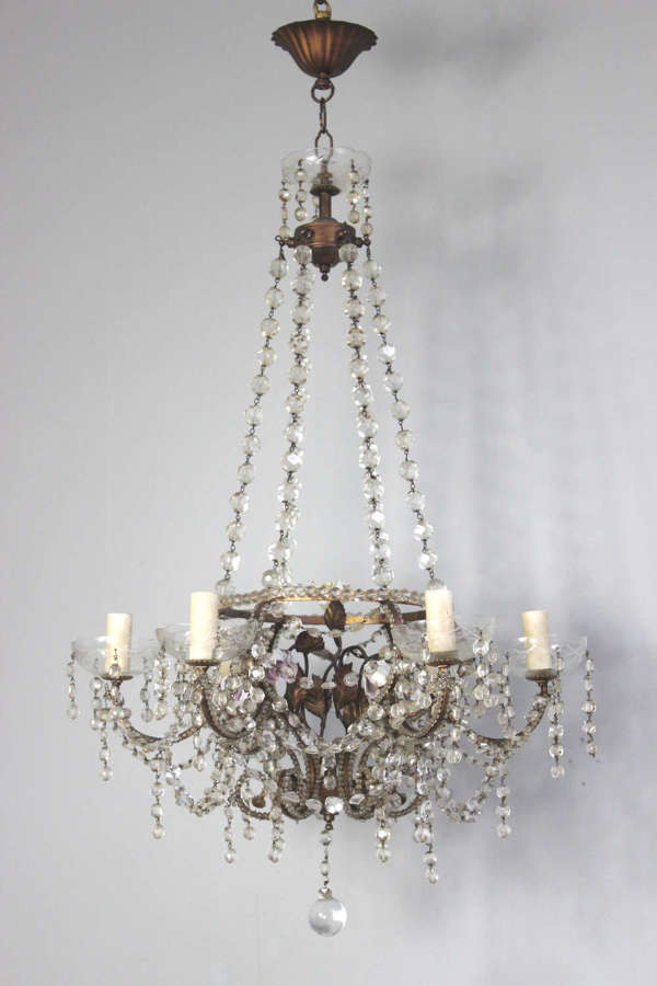 Antique ' flower basket style'  Italian chandelier